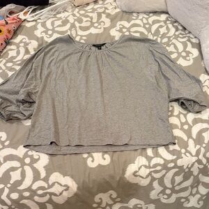 Banana Republic Light Gray Women's Long Sleeve Blouse Work Appropriate Corp Srn